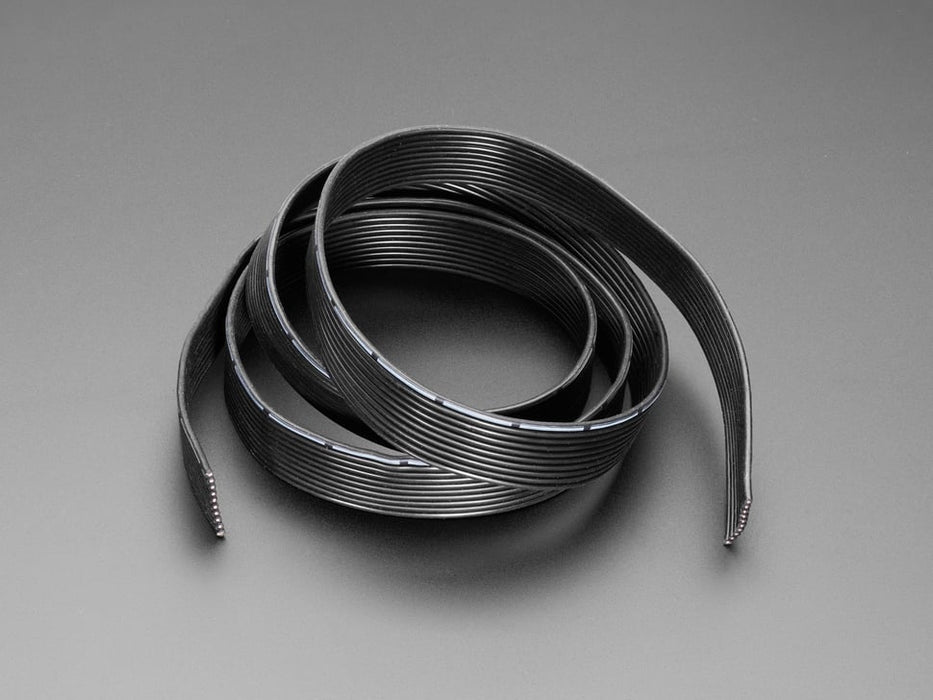 Silicone Cover Stranded-Core Ribbon Cable - 10 Wires - 22 AWG