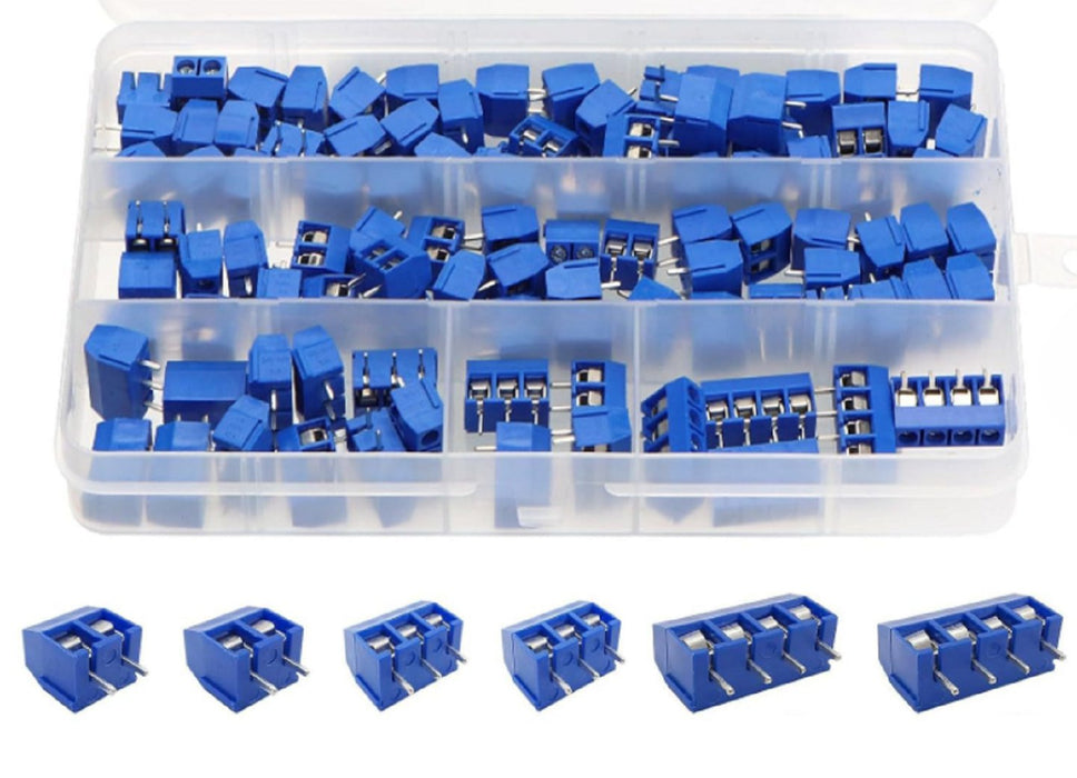 Screw Terminal Kit - 100pcs 5.08MM 2P 3P 4P