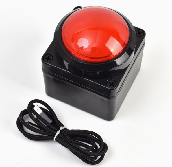 Big Game Button with Enclosure 100mm USB Red