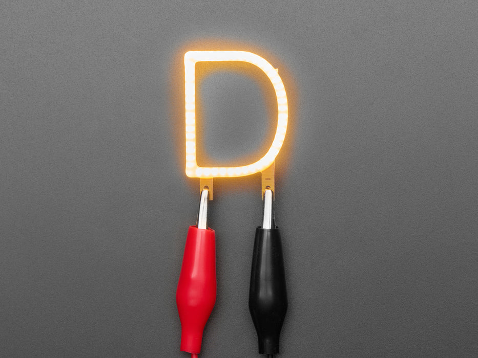Alphabet LED Filament - Warm White Letter "D"