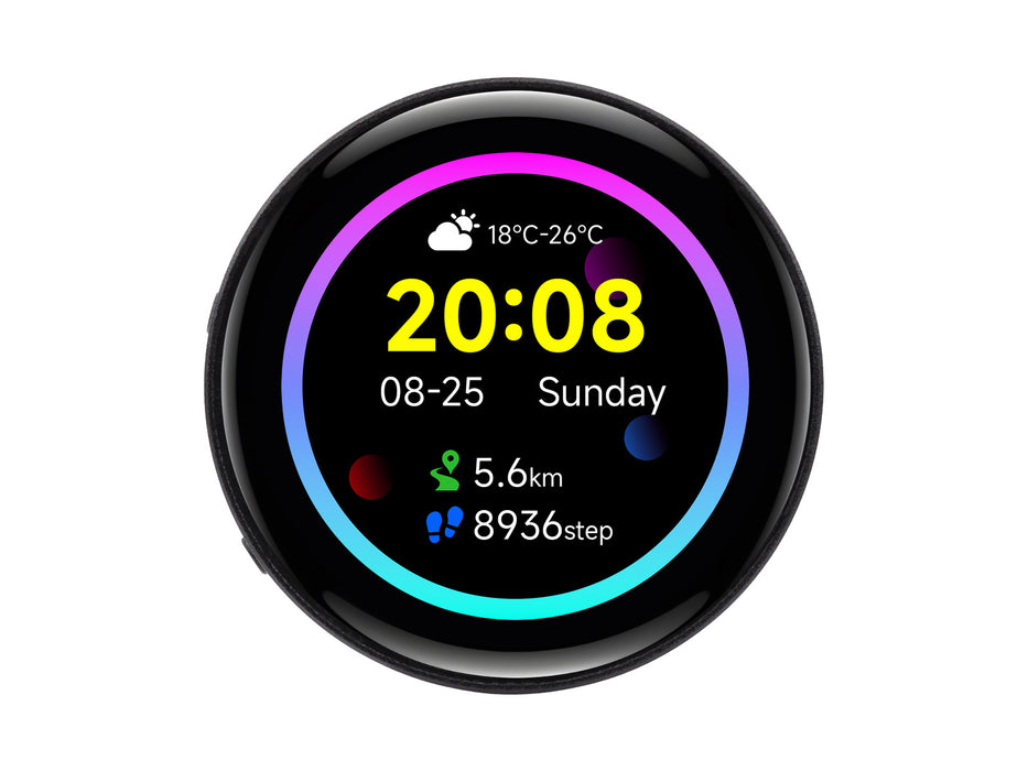 RP2350 1.43" Round AMOLED Display - 466x466, SPI, Accelerometer, Gyroscope, RTC