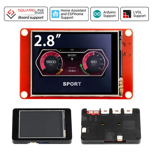 CrowPanel 2.8"-ESP32 HMI 320x240 Display SPI TFT LCD Touch Screen Compatible with Arduino