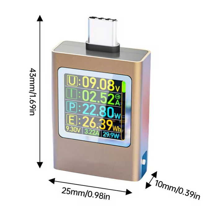 Type-C USB Power Meter Tester