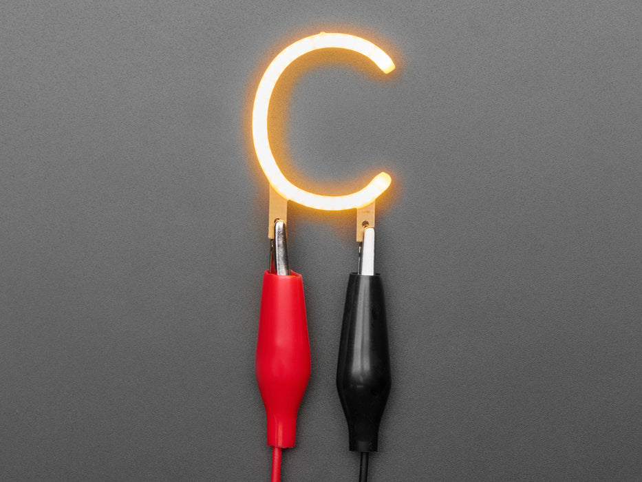Alphabet LED Filament - Warm White Letter "C"