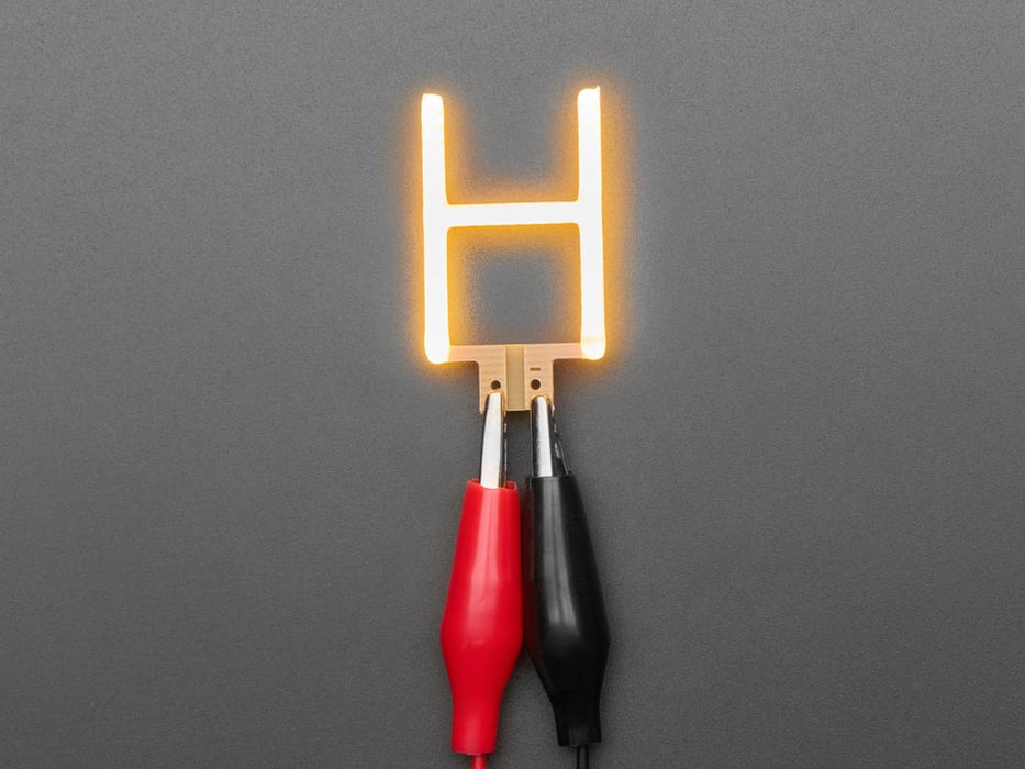 Alphabet LED Filament - Warm White Letter "H"