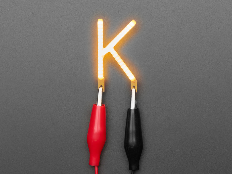 Alphabet LED Filament - Warm White Letter "K"
