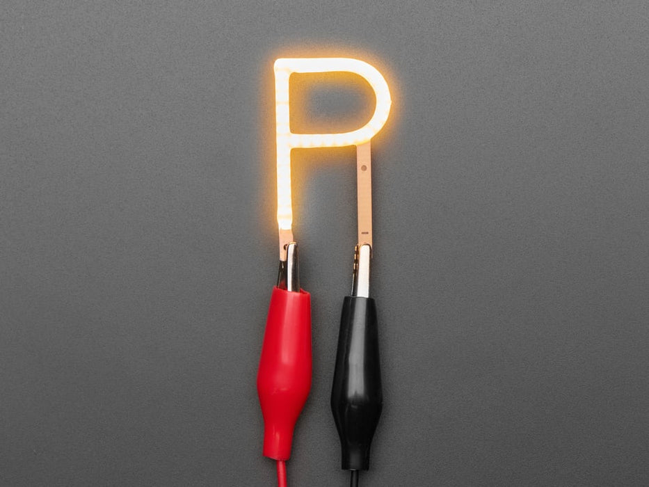 Alphabet LED Filament - Warm White Letter "P"