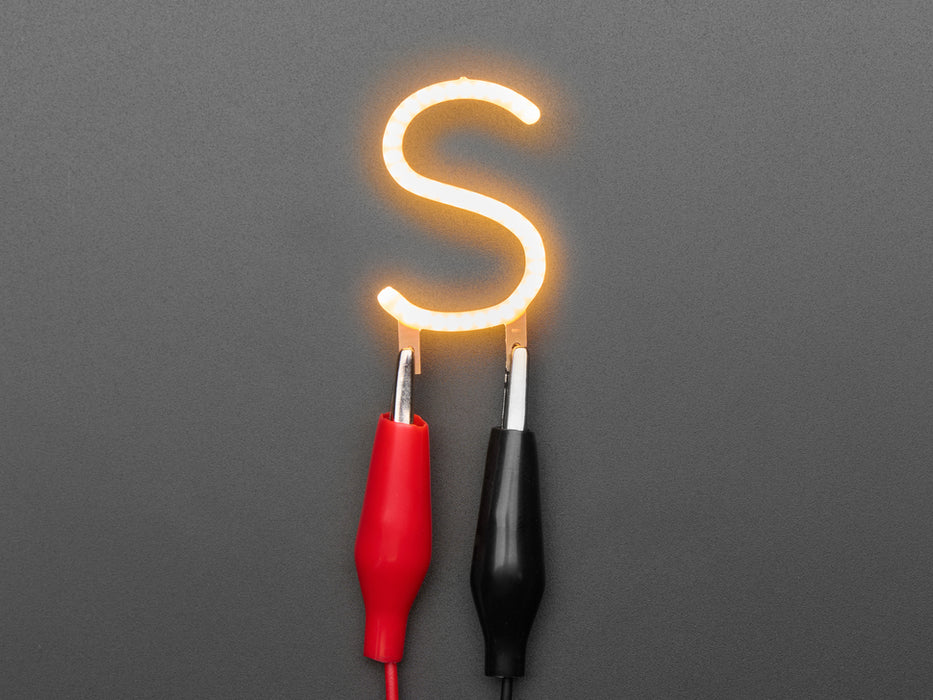 Alphabet LED Filament - Warm White Letter "S"