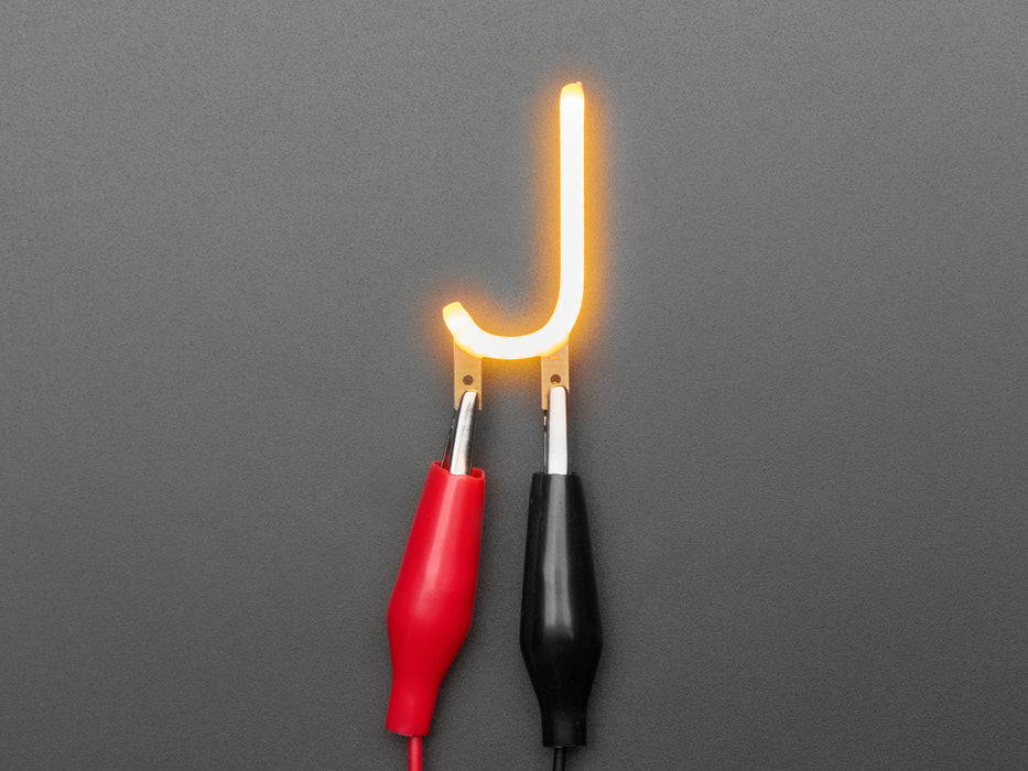 Alphabet LED Filament - Warm White Letter "J"