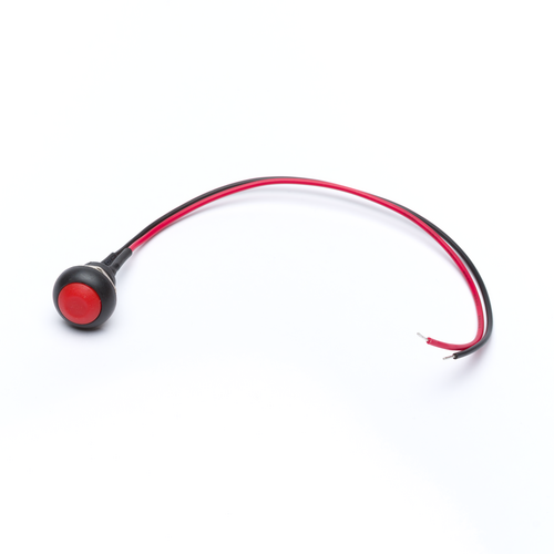 12mm Momentary Push Button Dome with Wires - Red
