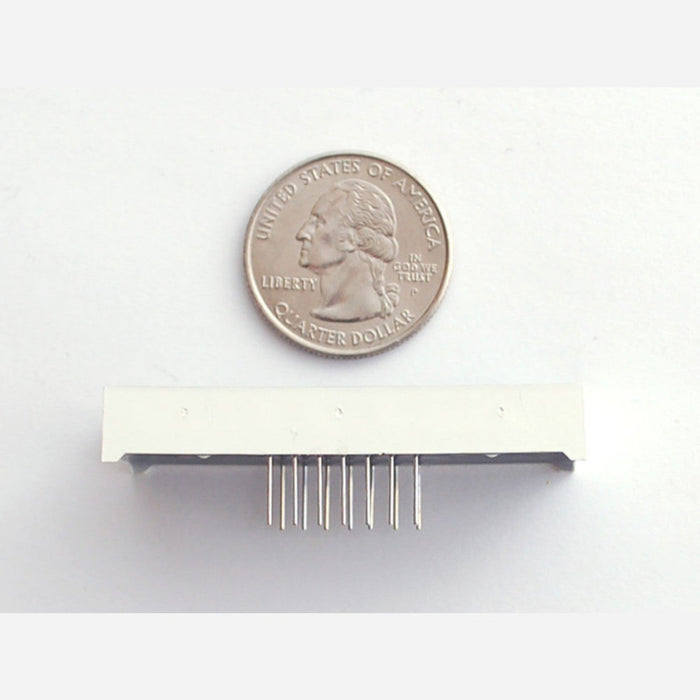 Green 7-segment clock display - 0.56 digit height