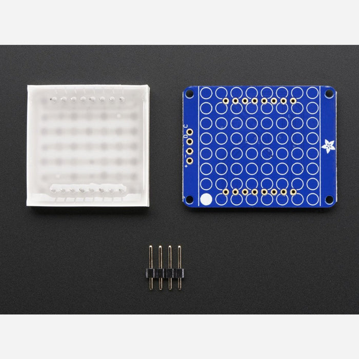 Small 1.2 8x8 Bright Square LED Matrix + Backpack - Green