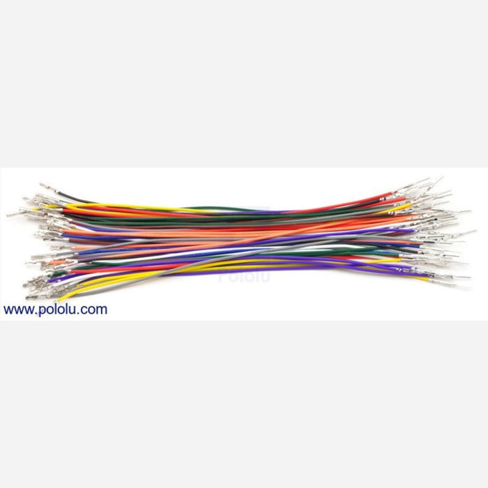Wires with Pre-crimped Terminals 50-Piece Rainbow Assortment M-F 6