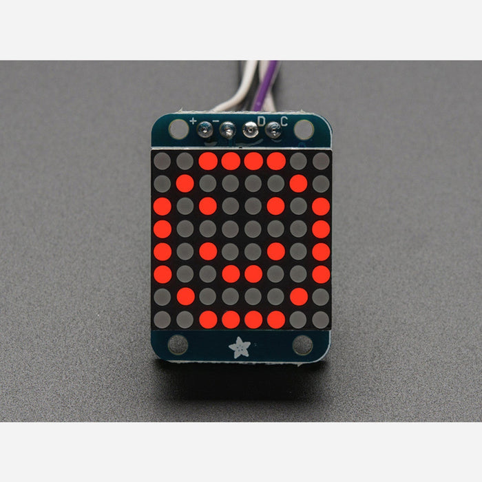 Adafruit Mini 0.7 8x8 LED Matrix w/I2C Backpack - Red