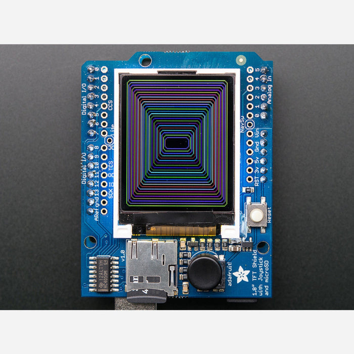 Adafruit 1.8 Color TFT Shield w/microSD and Joystick