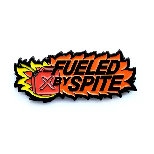 "Fueled by Spite" Enamel Lapel Pin