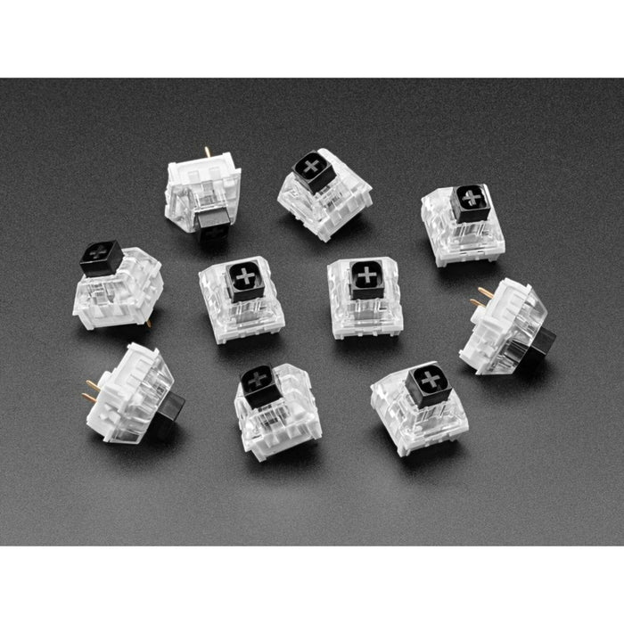 Kailh Mechanical Key Switches - Linear Black - 10 pack - Cherry MX Black Compatible