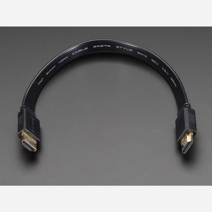 HDMI Flat Cable - 1 foot / 30cm long