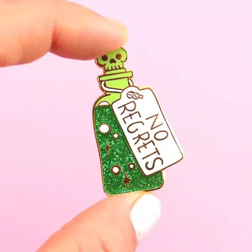 No Regrets Lapel Pin