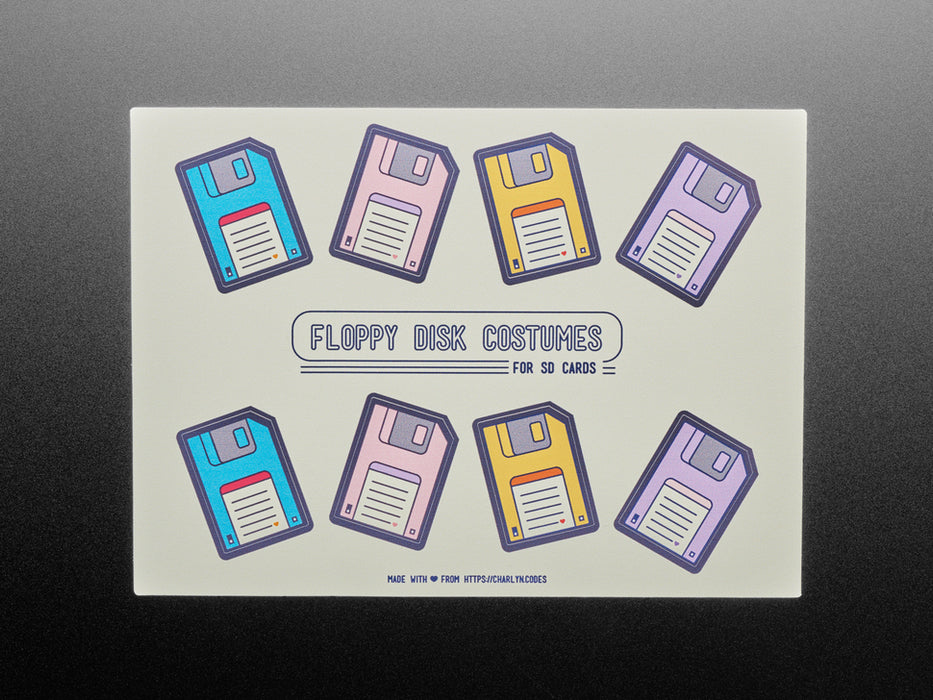 Floppy Disk Costumes for SD Cards by Charlyn Gonda