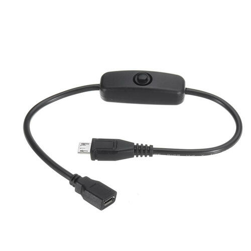 Micro B USB In-line Power Switch Cable (Female to Male)
