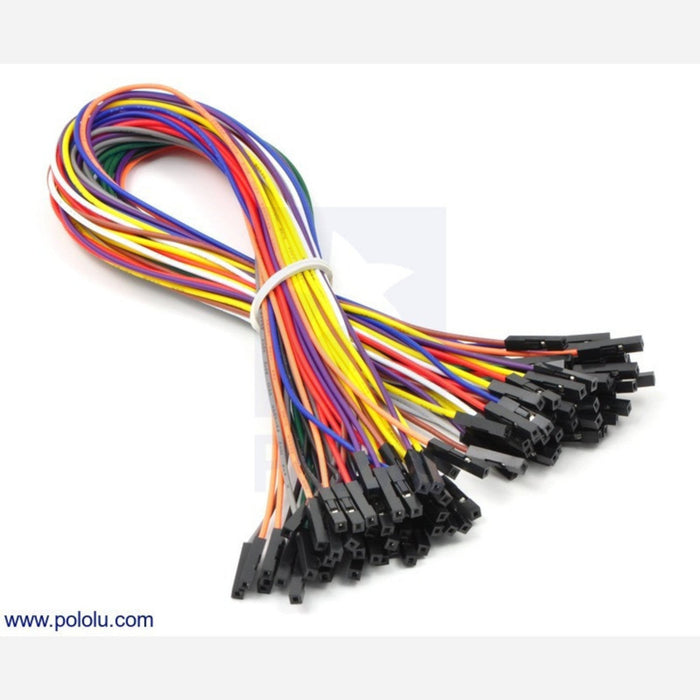 Premium Jumper Wire 50-Piece Rainbow Assortment F-F 12
