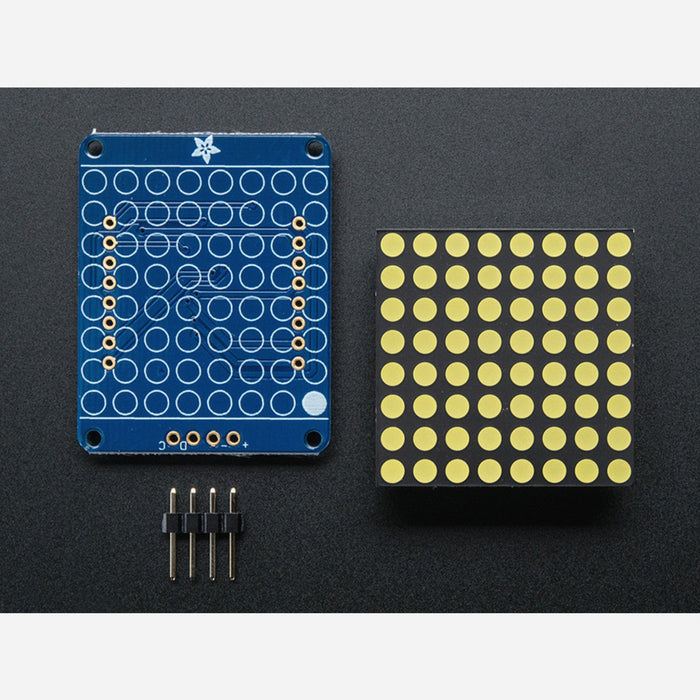 Adafruit Small 1.2 8x8 LED Matrix w/I2C Backpack - Ultra Bright White