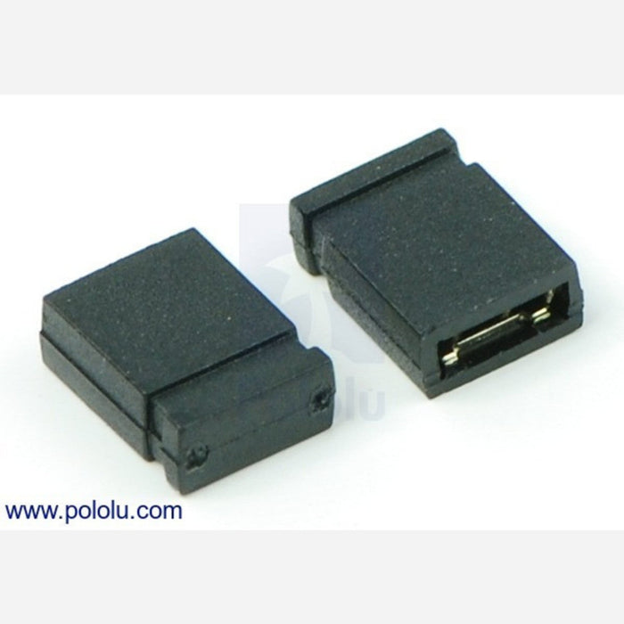 0.100 (2.54 mm) Shorting Block: Black, Top Closed