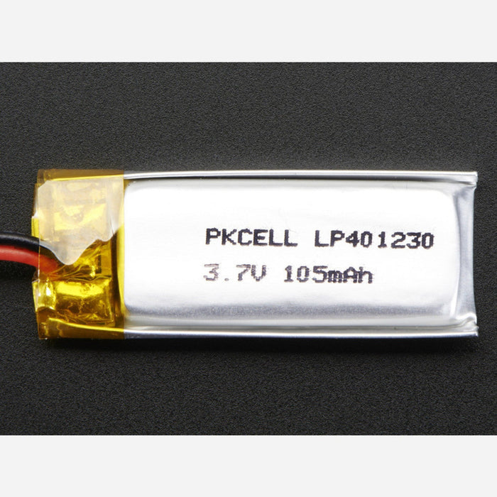 Lithium Ion Polymer Battery - 3.7v 100mAh