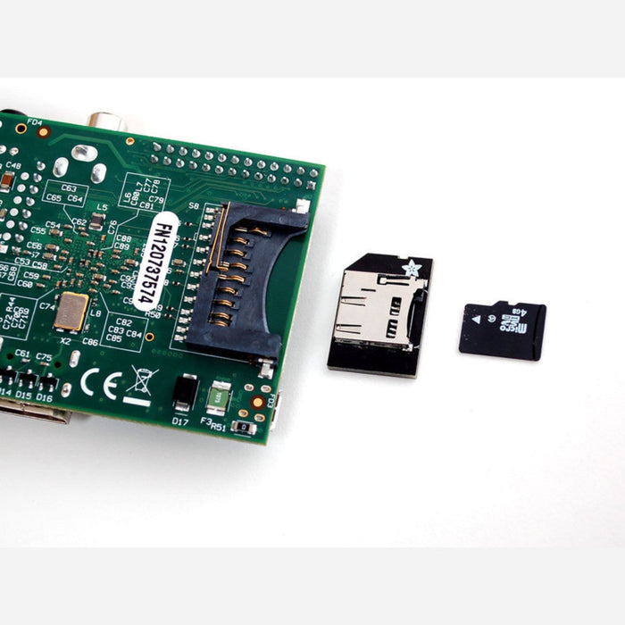 Low-profile microSD card adapter for Raspberry Pi