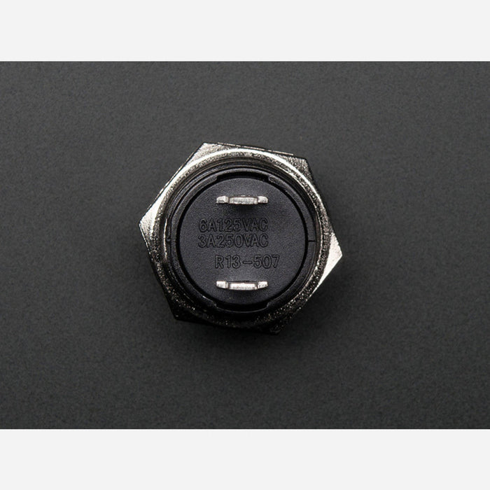 16mm Panel Mount Momentary Pushbutton - Black