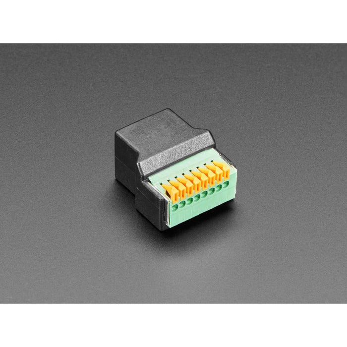 RJ-45 Ethernet Female Socket to Terminal Spring Block Adapter