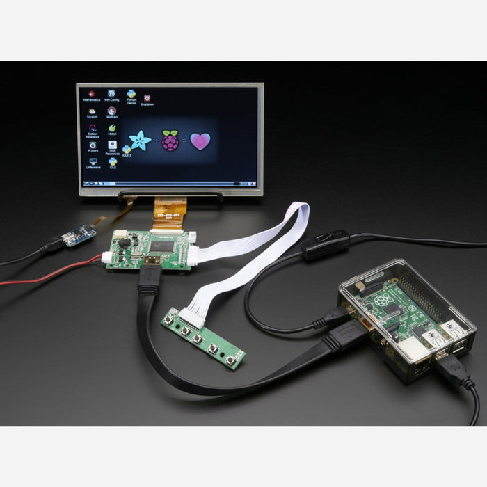 HDMI 4 Pi: 7 Display w/Touchscreen 1024x600 w/ Mini Driver