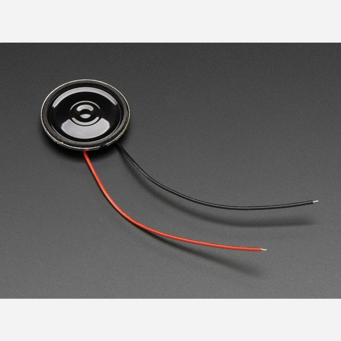 Mini Metal Speaker w/ Wires - 8 ohm 0.5W