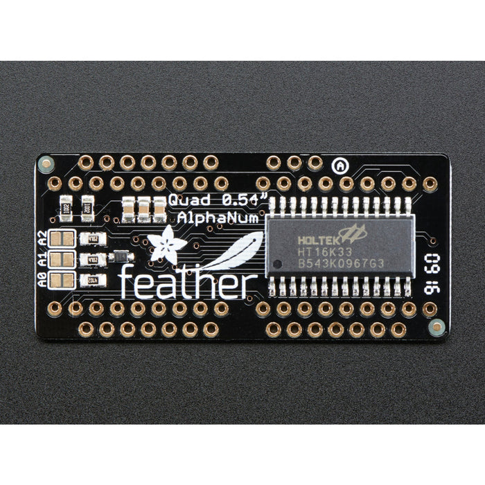 Adafruit 0.54 Quad Alphanumeric FeatherWing Display - Yellow/Green