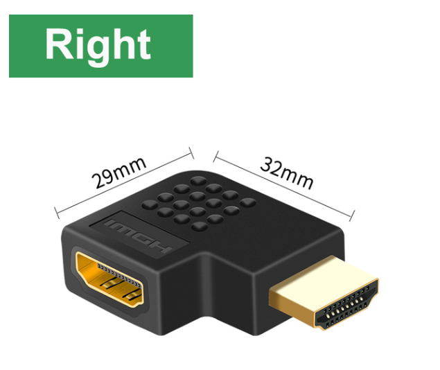 HDMI compatible Adapter Male To Female Right 90 degree