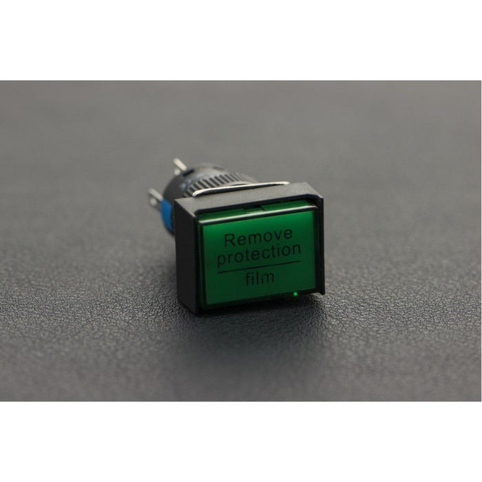 Self Locking Lamp Press Button - Green