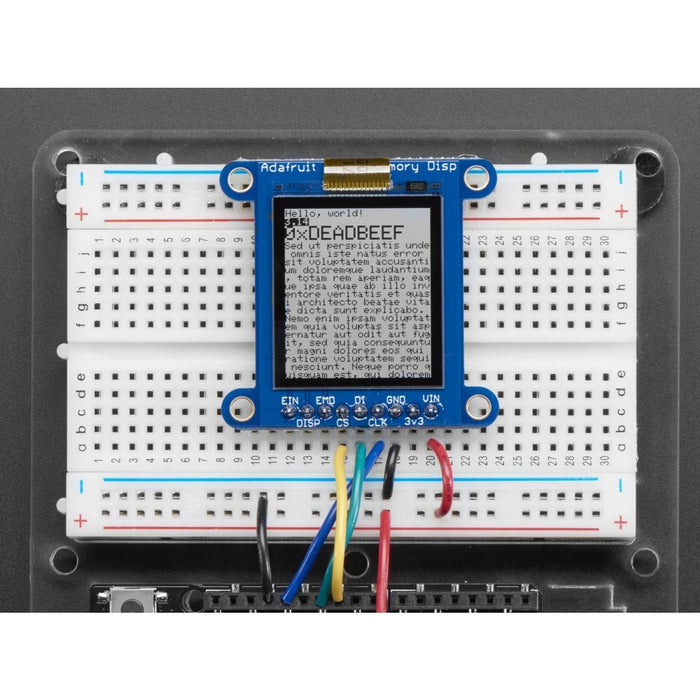 Adafruit SHARP Memory Display Breakout - 1.3 168x144 Monochrome