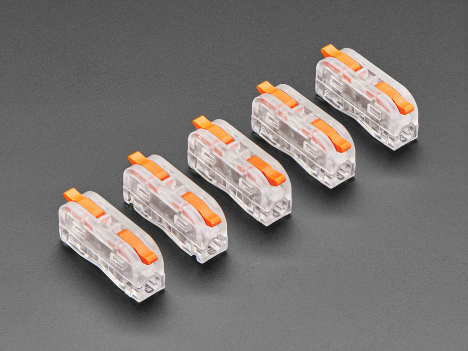 Snap Action 1-to-1 Wiring Block Connector - Pack of 5