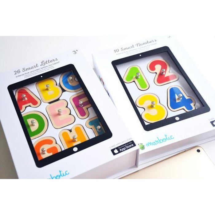 Marbotic Smart Letters + Smart Numbers Interactive Learning Toy for Tablets