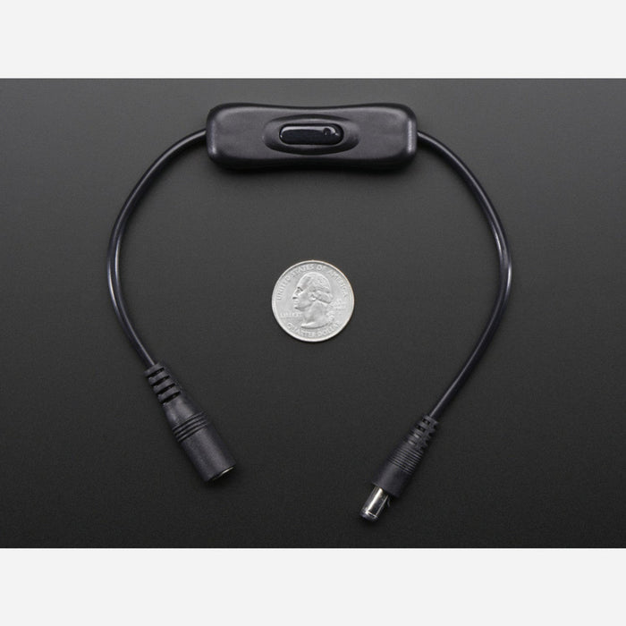 In-line power switch for 2.1mm barrel jack