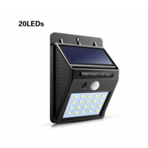 Solar powered 20 LED PIR Waterproof Street Security Light