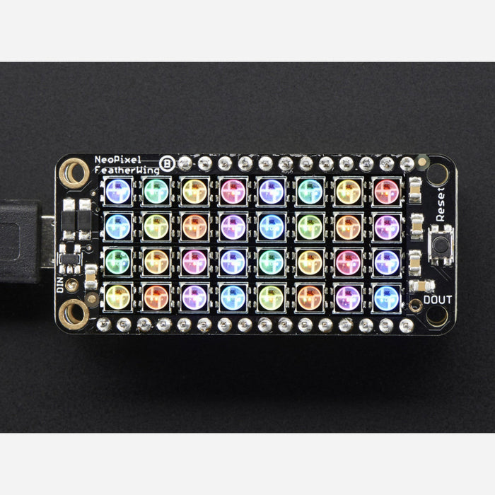 NeoPixel FeatherWing - 4x8 RGB LED Add-on For All Feather Boards