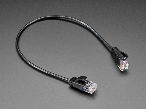 Skinny Ethernet LAN UTP CAT6 Cable - 3mm diameter - 30cm long