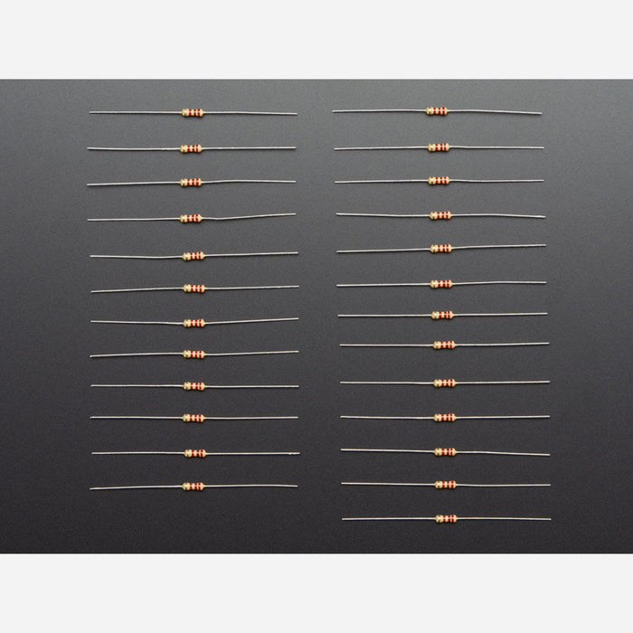 Through-Hole Resistors - 2.2K ohm 5% 1/4W - Pack of 25