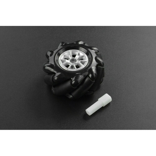 Black Mecanum Wheel with Motor Shaft Coupling (60mm) - Left