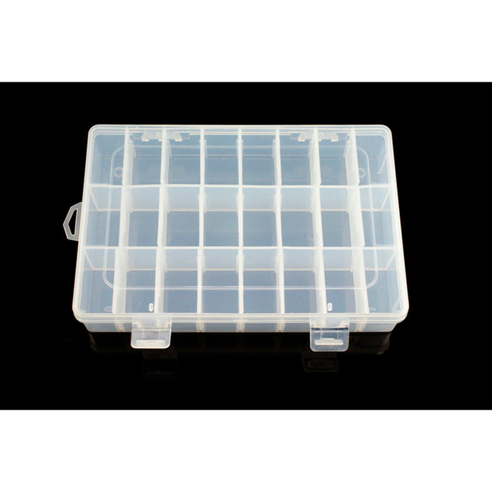 Adjustable Compartment Parts Box - 24 compartments