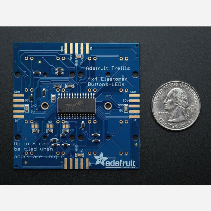 Adafruit Trellis Monochrome Driver PCB for 4x4 Keypad  3mm LEDs