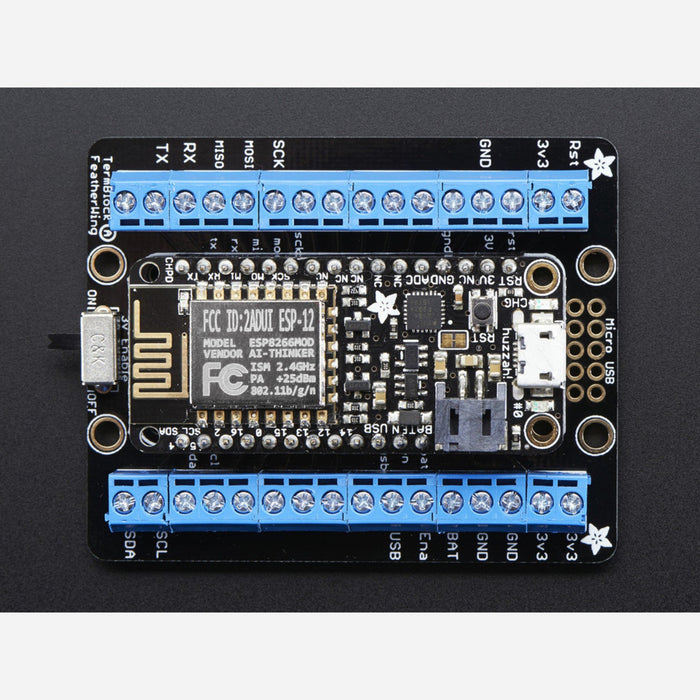 Assembled Terminal Block Breakout FeatherWing for all Feathers