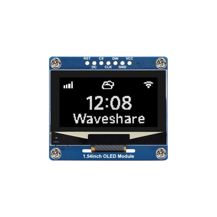 1.54inch OLED Display Module, 128×64 Resolution, SPI / I2C Communication - White